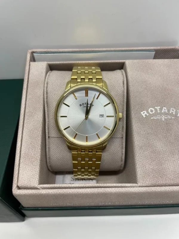 Automatic Rotary gold plated stainless steel watch bracelet  not tested return